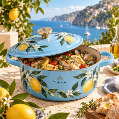 Pemzori Isola Blue Lemon Lidded Casserole